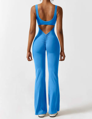 Sienna | Rugloze Flare-Jumpsuit