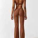 Sienna | Rugloze Flare-Jumpsuit