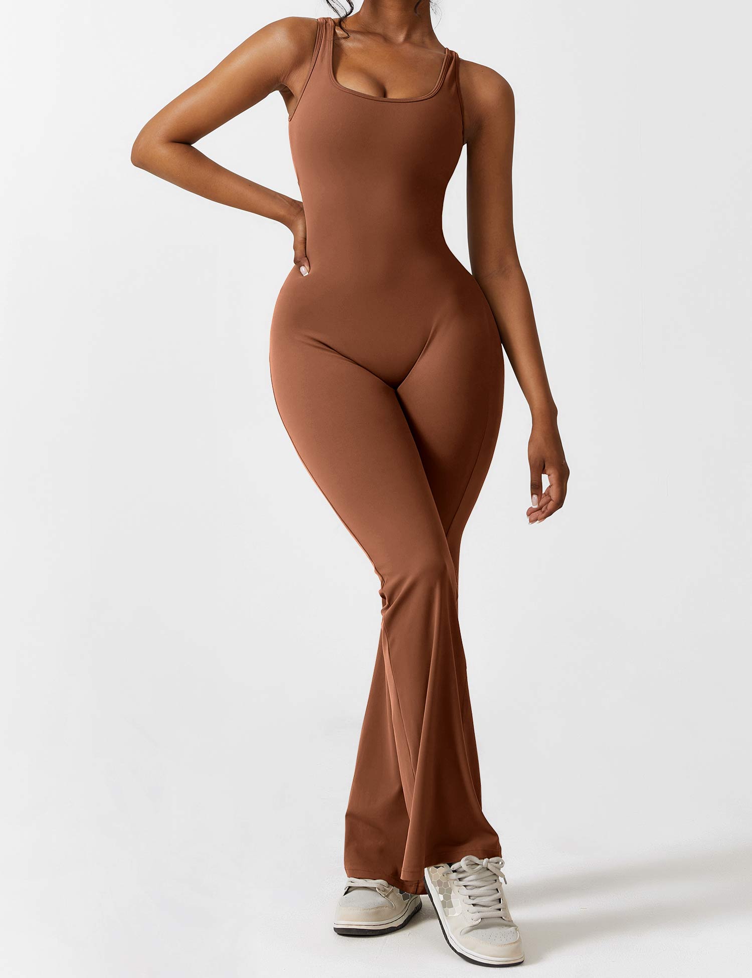 Sienna | Rugloze Flare-Jumpsuit