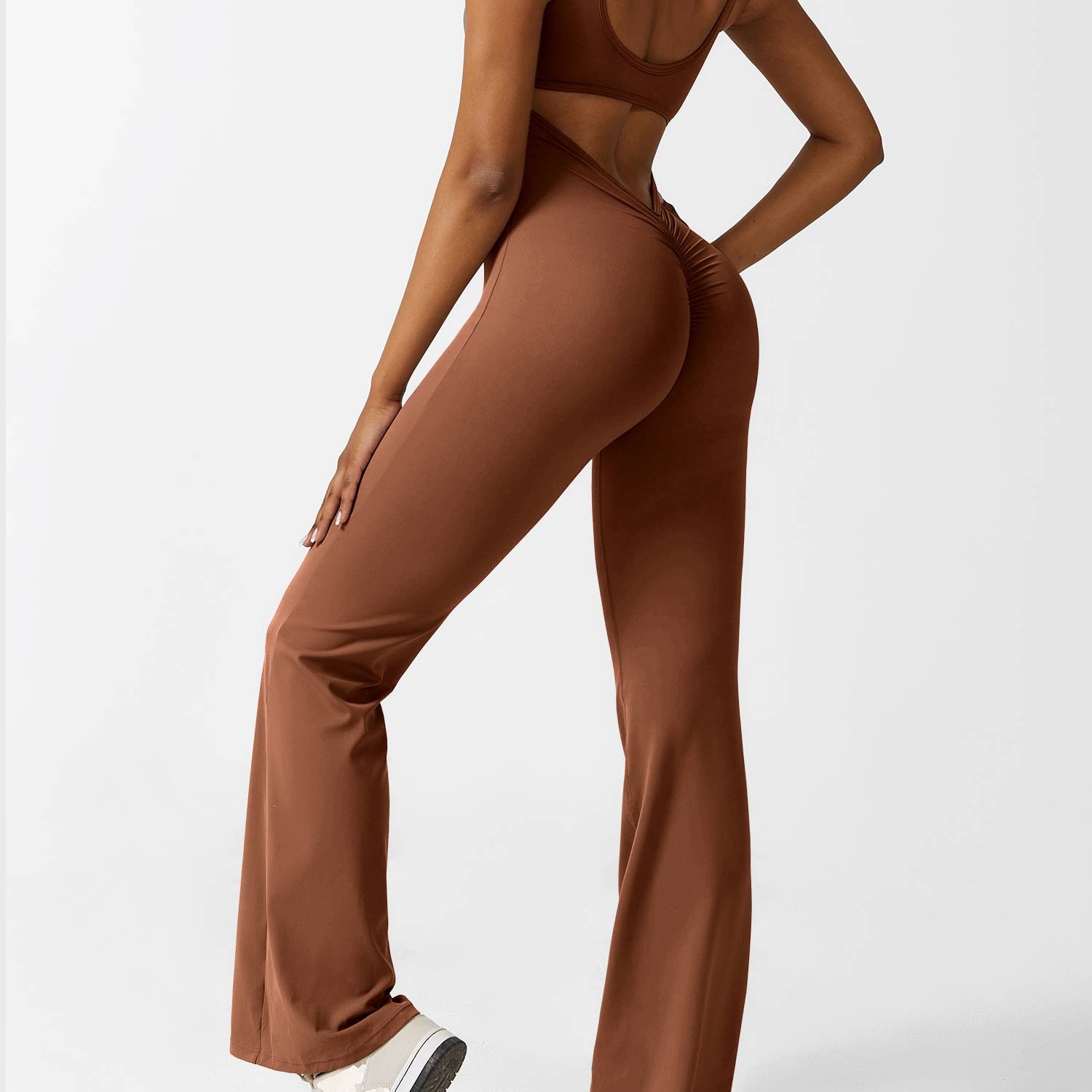 Sienna | Rugloze Flare-Jumpsuit