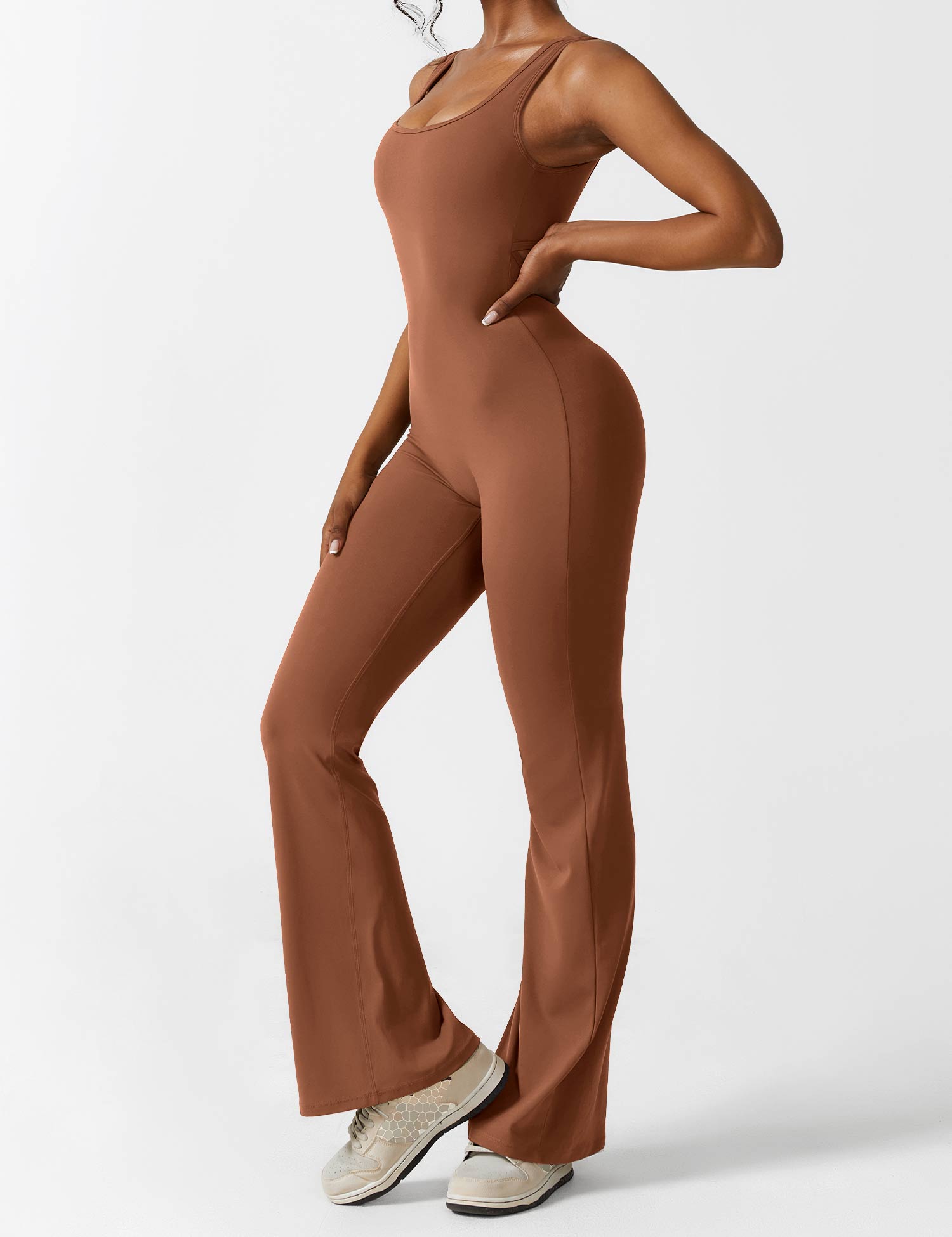 Sienna | Rugloze Flare-Jumpsuit