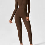 Wanda | Lange Mouwen Jumpsuit - Staande Kraag Rits