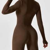 Wanda | Lange Mouwen Jumpsuit - Staande Kraag Rits