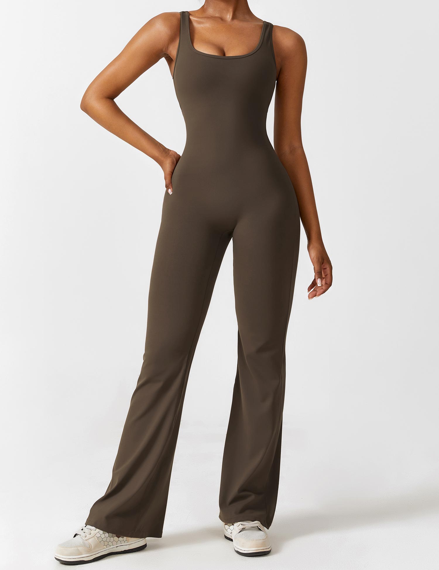 Sienna | Rugloze Flare-Jumpsuit