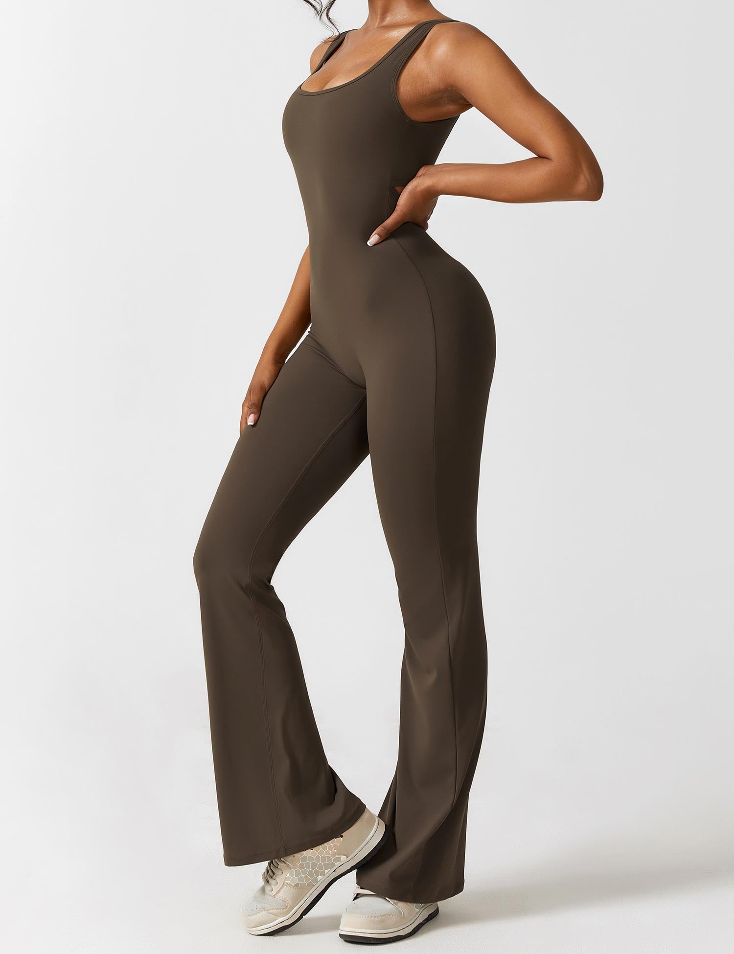 Sienna | Rugloze Flare-Jumpsuit