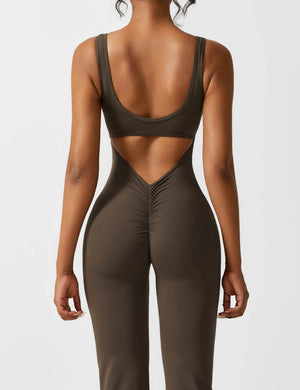Sienna | Rugloze Flare-Jumpsuit