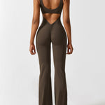 Sienna | Rugloze Flare-Jumpsuit