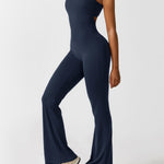 Sienna | Rugloze Flare-Jumpsuit