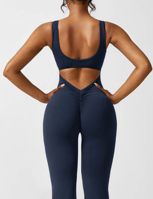 Sienna | Rugloze Flare-Jumpsuit