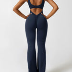 Sienna | Rugloze Flare-Jumpsuit