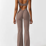 Sienna | Rugloze Flare-Jumpsuit