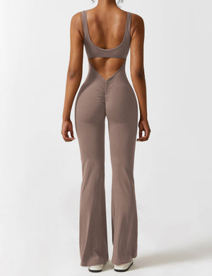 Sienna | Rugloze Flare-Jumpsuit