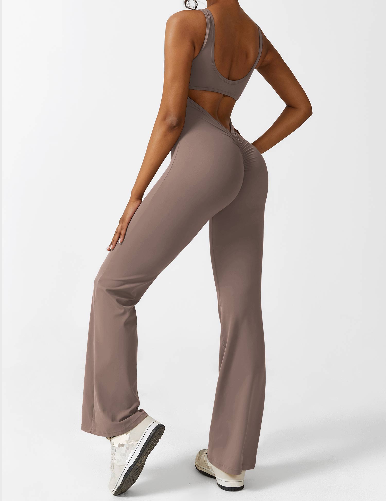 Sienna | Rugloze Flare-Jumpsuit
