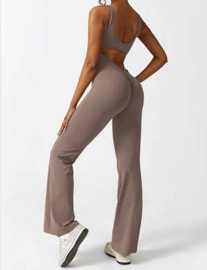 Sienna | Rugloze Flare-Jumpsuit