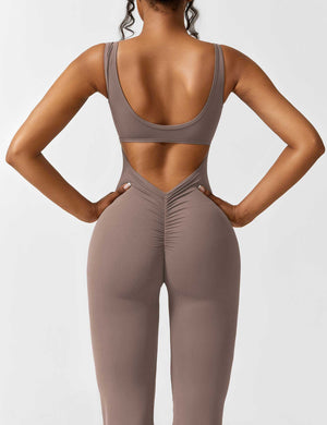 Sienna | Rugloze Flare-Jumpsuit