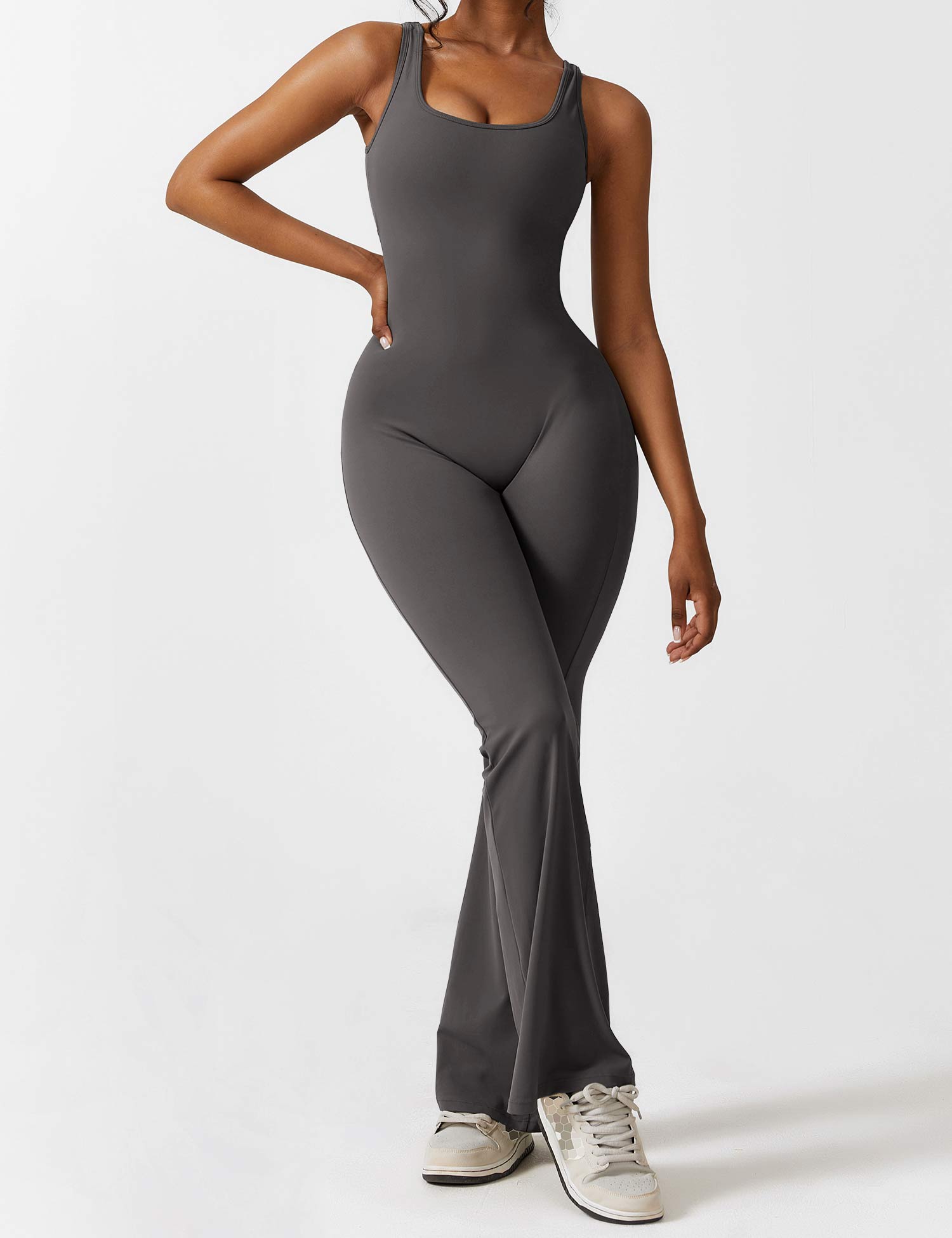 Sienna | Rugloze Flare-Jumpsuit