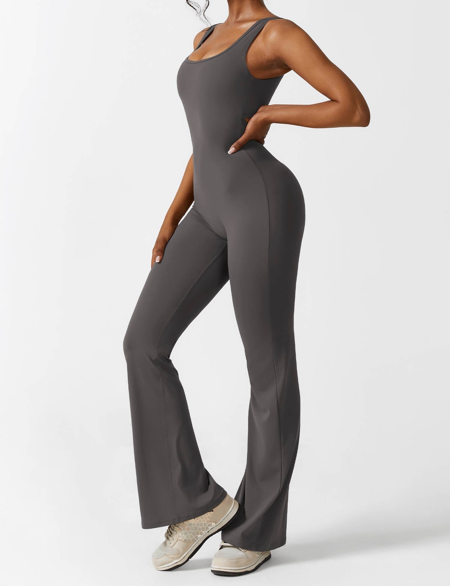 Sienna | Rugloze Flare-Jumpsuit