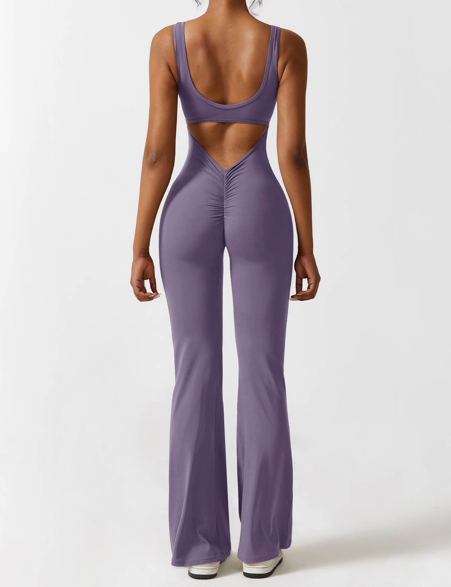 Sienna | Rugloze Flare-Jumpsuit