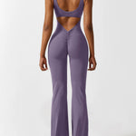 Sienna | Rugloze Flare-Jumpsuit