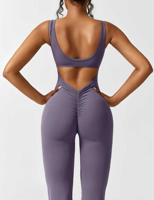 Sienna | Rugloze Flare-Jumpsuit
