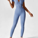 Wanda | Lange Mouwen Jumpsuit - Staande Kraag Rits