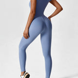 Wanda | Lange Mouwen Jumpsuit - Staande Kraag Rits