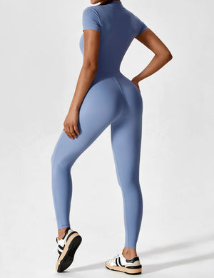 Wanda | Lange Mouwen Jumpsuit - Staande Kraag Rits