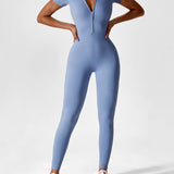 Wanda | Lange Mouwen Jumpsuit - Staande Kraag Rits