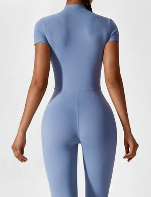 Wanda | Lange Mouwen Jumpsuit - Staande Kraag Rits