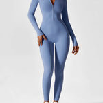 Wanda | Lange Mouwen Jumpsuit - Staande Kraag Rits