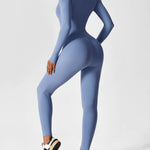 Wanda | Lange Mouwen Jumpsuit - Staande Kraag Rits