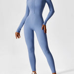 Wanda | Lange Mouwen Jumpsuit - Staande Kraag Rits