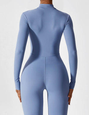 Wanda | Lange Mouwen Jumpsuit - Staande Kraag Rits