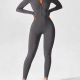 Wanda | Lange Mouwen Jumpsuit - Staande Kraag Rits