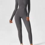 Wanda | Lange Mouwen Jumpsuit - Staande Kraag Rits