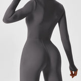 Wanda | Lange Mouwen Jumpsuit - Staande Kraag Rits
