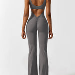 Sienna | Rugloze Flare-Jumpsuit