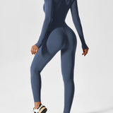 Wanda | Lange Mouwen Jumpsuit - Staande Kraag Rits