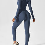 Wanda | Lange Mouwen Jumpsuit - Staande Kraag Rits