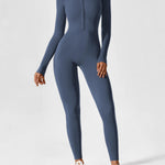 Wanda | Lange Mouwen Jumpsuit - Staande Kraag Rits