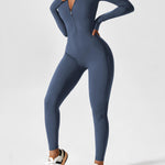 Wanda | Lange Mouwen Jumpsuit - Staande Kraag Rits