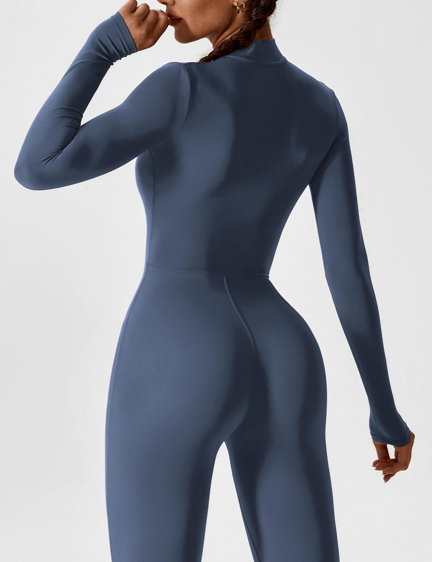 Wanda | Lange Mouwen Jumpsuit - Staande Kraag Rits