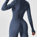 Wanda | Lange Mouwen Jumpsuit - Staande Kraag Rits