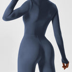Wanda | Lange Mouwen Jumpsuit - Staande Kraag Rits