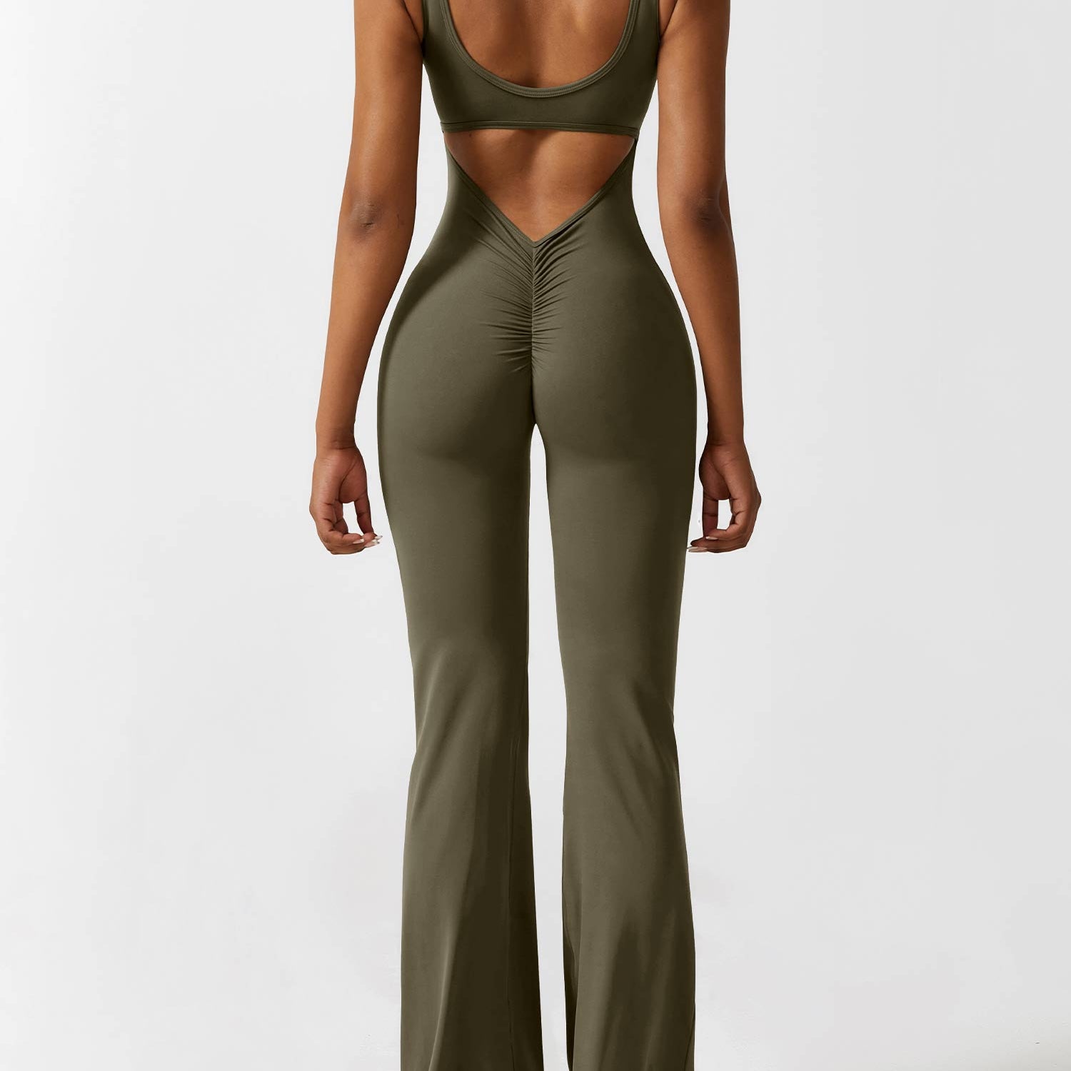 Sienna | Rugloze Flare-Jumpsuit