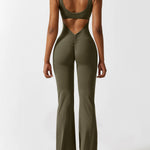 Sienna | Rugloze Flare-Jumpsuit