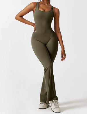 Sienna | Rugloze Flare-Jumpsuit