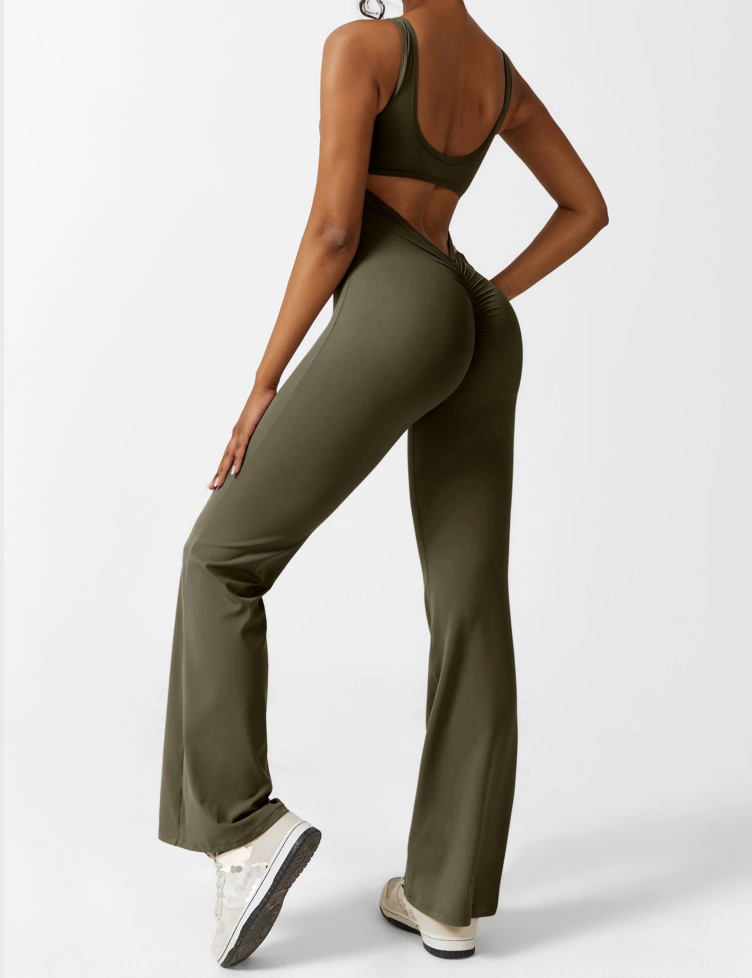 Sienna | Rugloze Flare-Jumpsuit