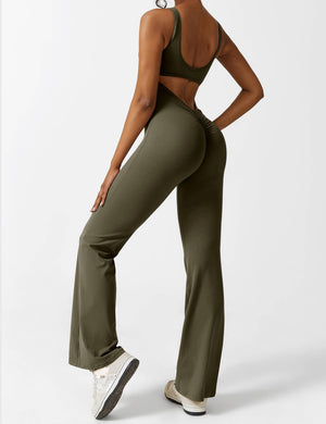 Sienna | Rugloze Flare-Jumpsuit