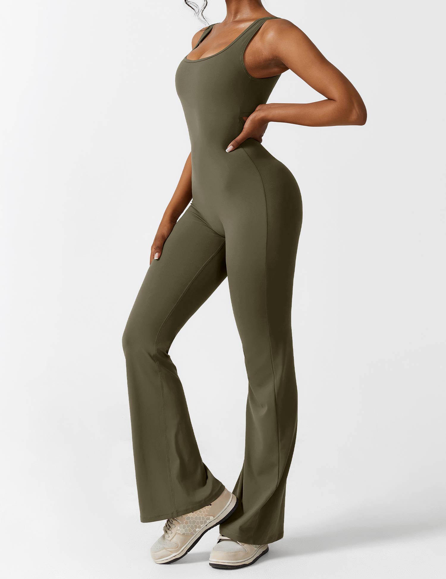 Sienna | Rugloze Flare-Jumpsuit